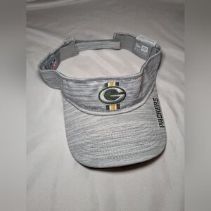 Green Bay Packers Visor (Hat) With NFL Logo -‎ Gray, Green, Yellow, & White